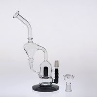Wholesale cm Tall Glass Bongs mm joint perclator Special Design Thick smoking water pipes Dab oil rigs recycler glass bong