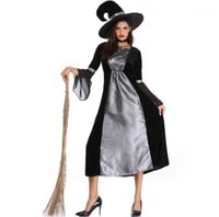 Wholesale Costume Hat Long Sleeve Fashion Dresses Female Clothing Sexy Casual Apparel Witches Cosplay Womens Halloween Desigher Theme