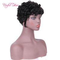 Wholesale hairstyles for medium length hair women hairstyles for short curly hair bangs Black Marley Bob Wig Brazilian Wig hairstyles for cut hair