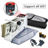 Wholesale Portable Money Counter for Currency Note Bill Cash Banknote Ticket Counter Mini Counting Machines Financial Equipment EU Plug
