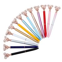 Wholesale Diamond Butterfly Ballpoint Pen Bullet Type Fashion Pens Office Stationery Creative Advertising Colors