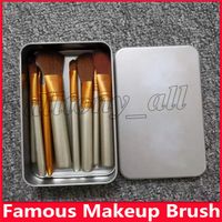 Wholesale Famous N3 Brush Makeup Cosmetic Facial Brush Kit Metal Box Brush Sets Face Powder Brushes