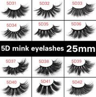 Wholesale 25mm long D mink eyelashes D D D large mink eyelashes false eyelashes DHL