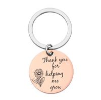 Wholesale Stainless steel custom thank you for helping me grow key hang small gifts