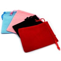 Wholesale 7 cm velvet Drawstring Bags Jewelry Pouch Gift Bag Wedding and Festivals packaging Decoration Favor holder Pouches in Bulk