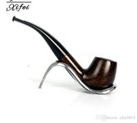 Wholesale New classic fine pipe black ebony ebony men filter cycle smoking accessories
