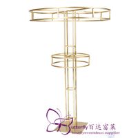 Wholesale HIGH TOWER GOLD TIERED FLORAL RISER FT TALL METAL FLOWER Garlands STAND OF WEDDING PARTY DECORATION