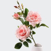 Wholesale jarown heads paris roses artificial plants decorative silk flowers for wedding home party decoration accor