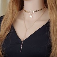 Wholesale Boho Jewelry Multi Layer Beads Choker Necklaces for Women Fashion Pendant Vintage Collier Long Crystal Necklace N975