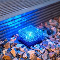 Wholesale simulation ice cube Solar lawn lamp LED brick night lamp solar energy operated garden plaza decoration lighting fixture