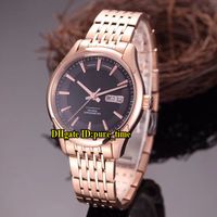 Wholesale Hour Vision Day Date mm Black Dial Japan Miyota Automatic Mens Watch Sapphire Rose Gold Band Gents Cheap New Watches