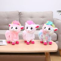Wholesale new ZuruPets Alive foreign trade explosion models twisted ass toy alpaca grass mud horse plush electric