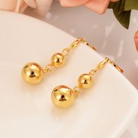 Wholesale 24k gold plated diamond ball personality pendant dubai Indian ball bride jewelry earrings wedding engagement souvenirs gifts