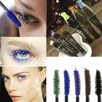 Wholesale Mascara Drop Blue Purple Black Brown Waterproof Long Fiber Curl Eyelash Extension Colors