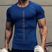 Wholesale Men Tshirt Compression Fitness Tights Running Shirt Gym Blouse Yoga Sport Wear Exercise Muscle Sport Man s T Shirt