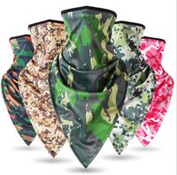 Wholesale 22 style tactical camo half face skull mask camouflage breathable cycling masks ice silk dustproof Balaclava protection mask
