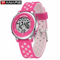 Wholesale PANARS Kids Colorful Fashion Children s Watches Hollow Out Band Waterproof Alarm Clock Multi function Watches for Students
