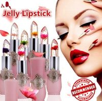 Wholesale Bright Lipstick Flower Crystal Jelly Lipgloss Magic Temperature Change Color Lip Balm Beautiful Makeup bea162