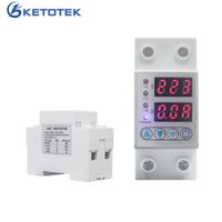 Wholesale AC Voltmeter Ammeter Din Rail Household Self resetting Over Under Voltage Protection Relay Current Protector A A AC V