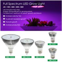 Wholesale Full Spectrum E27 LED Growing Bulb for Indoor Hydroponics Flowers Plants LED Growth Lamp W W W Grow Light MS009