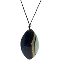 Wholesale Natural creative gem jewelry handmade multicolor diamond agate leather rope pendant necklace