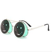 Wholesale Smiling Face Sunglasses Cheap Glasses Colorful Shades Mirror Smiley Face Eyewear Fashion Showing Glasses Gifts