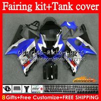 Wholesale Body Tank For SUZUKI GSX R1000 GSXR1000 GSXR HC K2 GSX R1000 blue silver GSXR On sale Fairing kit New