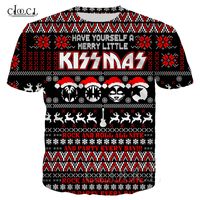Wholesale Heavy Metal Rock KISS Band T shirt Plus Size Short Sleeve T shirts D Print Christmas KISS Personality Couples Tee Tops