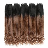 Wholesale Faux Locs Crochet Braids Inch Soft Natural Kanekalon Synthetic Hair Extension Stands Pack Goddess Locks