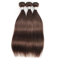 Wholesale Dark brown bundles straight human hair extension color chocolate brown Brazilian Indian Peruvian Malaysian hair weft