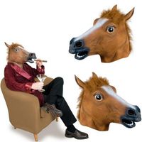 Wholesale Horseman Horse Head Mask Cosplay Animal Performance Props Halloween Dance Mask Funny Mask High Quality