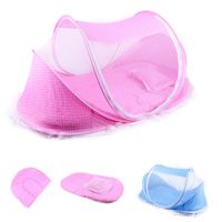 Wholesale Baby Bedding Crib Netting Folding Baby Mosquito Nets Bed Mattress Pillow Three piece Suit For Years Old Children