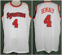 Wholesale Syracuse Orange College Rony Seikaly White Retro Classic Basketball Jersey Mens Stitched Custom Number and name Jerseys