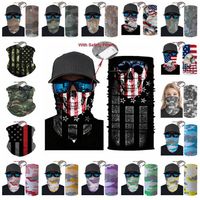 Wholesale fashion USA Flag magic headscarf bandana cycling masks Head Neck Scarves Windproof Sport Camouflag face mask with FiltereT2I51008