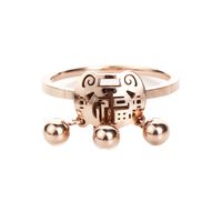 Wholesale 2020 new fashion bell rose gold plated ring Chinese traditional peace blessing bell ring female holiday blessing jewelry gift ring