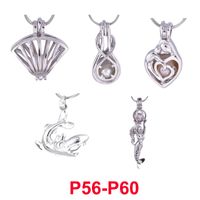 Wholesale Mixed Styles Pearl Cage Pendant Fashion Hollow Animal Aromatherapy Essential Oil Diffuser Locket Pendant Mountings For Jewelry Making