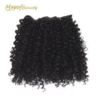 Wholesale Hair Bulks MapofBeauty Synthetic Exrensions Female Heat Resistant Curly Weave Bundles For Black Women Multicolor Ombre Brown Weft