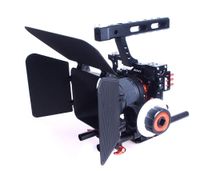 Wholesale Freeshipping mm Rod Rig DSLR Camera Video Stabilizer Cage Follow Focus Matte Box for Sony A7 A7S A7RII A6300 A6000 GH4 GH3 EOS M5 M3