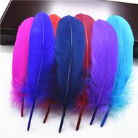 Wholesale Hard pole colorful Goose Feathers for crafts plumes inch cm DIY Jewelry Plume Feather Wedding party table decor