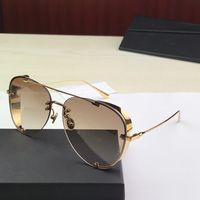 Wholesale Best selling style STELLAIRE S pilots frameless frame leather legs top quality designer brand sunglasses anti UV protection Drive glasse
