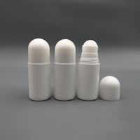 Wholesale 50ML White Empty Roll On Bottles for Deodorant Refillable Containers Large Travel Size Plastic Roller Bottles or Essential Oils Perfume