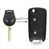 Wholesale Modified Flip Folding Remote Uncut Blank Key Button Car Key Shell For Nissan Sentra Versa Altima With NSN14 Blade