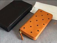 Wholesale Leather large capacity wallets Korean version of high quality fashion YKK zipper men s and women s long wallet