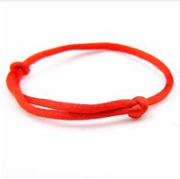 Wholesale Hot Adjustable Red Korean Cord Bracelet Simple Bracelet Making Lucky Men Women Jewelry Lover s Gift