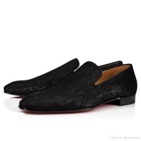 Wholesale Perfect Design Red Bottom Dress Flats Shoes Loafers Men s Dandelion Black Cloaked comfort Oxfords Loafer Slip on Casual Shoes