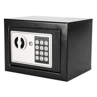 Wholesale US Stock Bedroom Furniture E Digital Password Electronic Safe Box Keypad Lock Office Hotel Home Use Gun Steel Black for Security Jewelry Watch Case Box