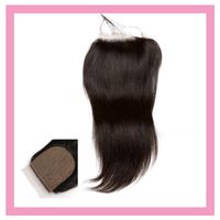 Wholesale Indian Virgin Hair Silk Base X4 Lace Closure Straight inch Soft Straight By Closure With Baby Hair Top Closures Silk Base