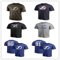 Wholesale Popular Tampa Bay Lightning T Shirts Hockey Jerseys Tshirts Cheap Lightning Salute To Service Camouflage Men Shirts Navy Blue