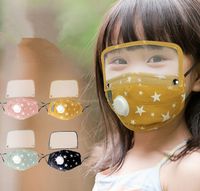 Wholesale Child Face Mask Eye Shield Breathing Valve Nose Wire Adjustable full face mouth cover in masks can use filter pad LJJK2372