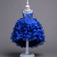 Wholesale Fashion designer sleeveless clothes childrens layered evening princess dresses kids party clothes baby girls high quality clothing cm